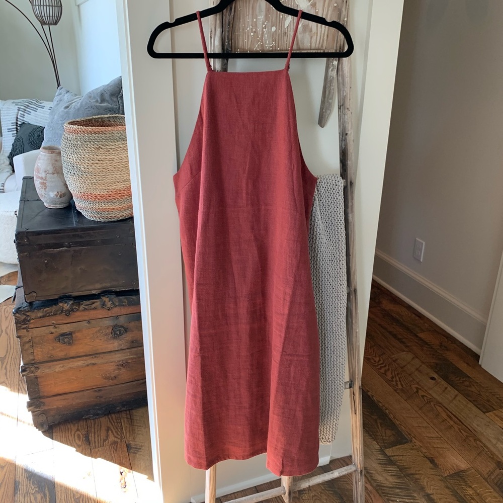 Mod Ref Rust Linen Dress